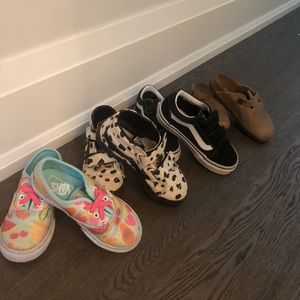 Toddler girls Vans and Birkenstock
